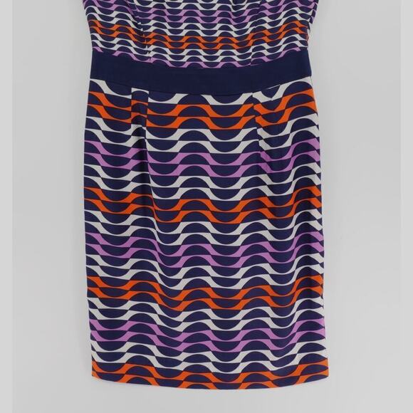 Boden Kensington Dress 4 Mod Geo Print Silk-Blend Modest - Picture 4 of 16